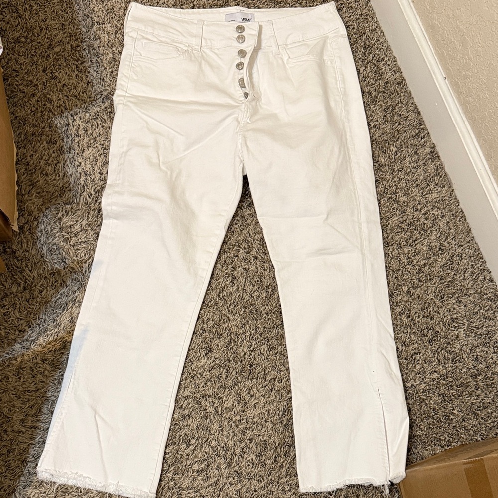 Vici Ivory Wide Leg Jeans